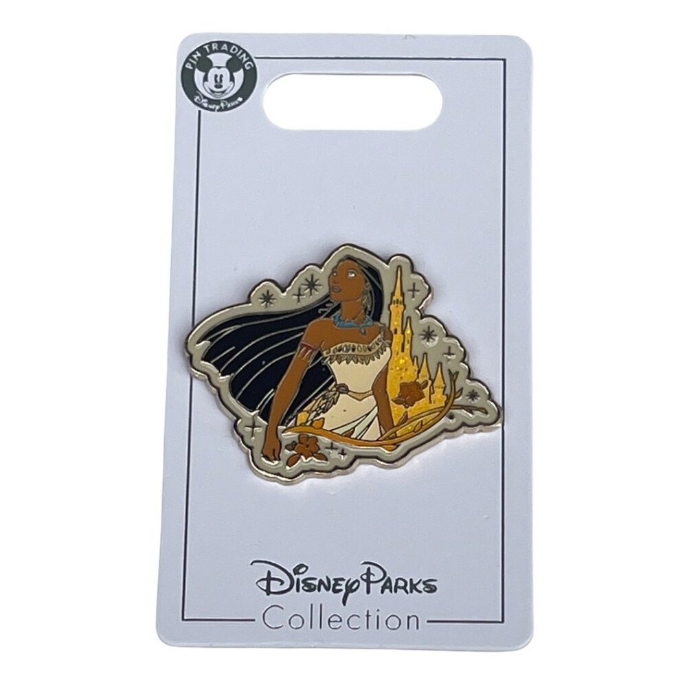 Disney Parks Pocahontas Sparkle Glitter Castle Pin - Picture 2 of 7
